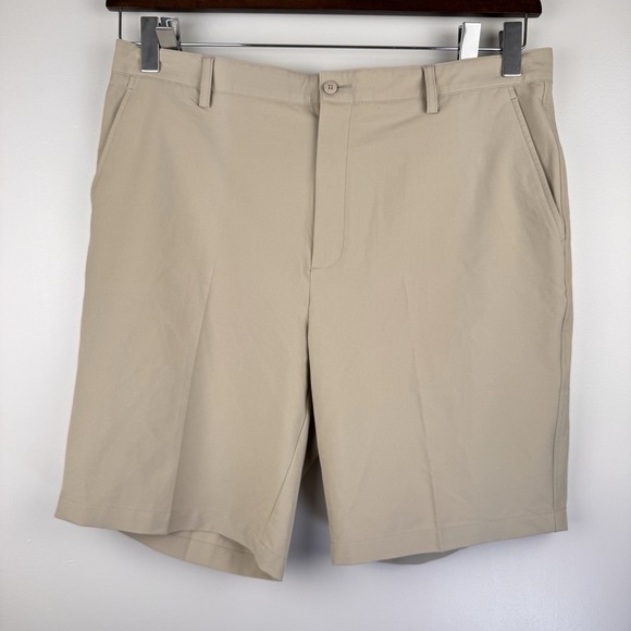 Footjoy Men's 40 (41) Chino Golf Shorts Performance Stretch Pockets Beige‎ Khaki - Picture 2 of 6